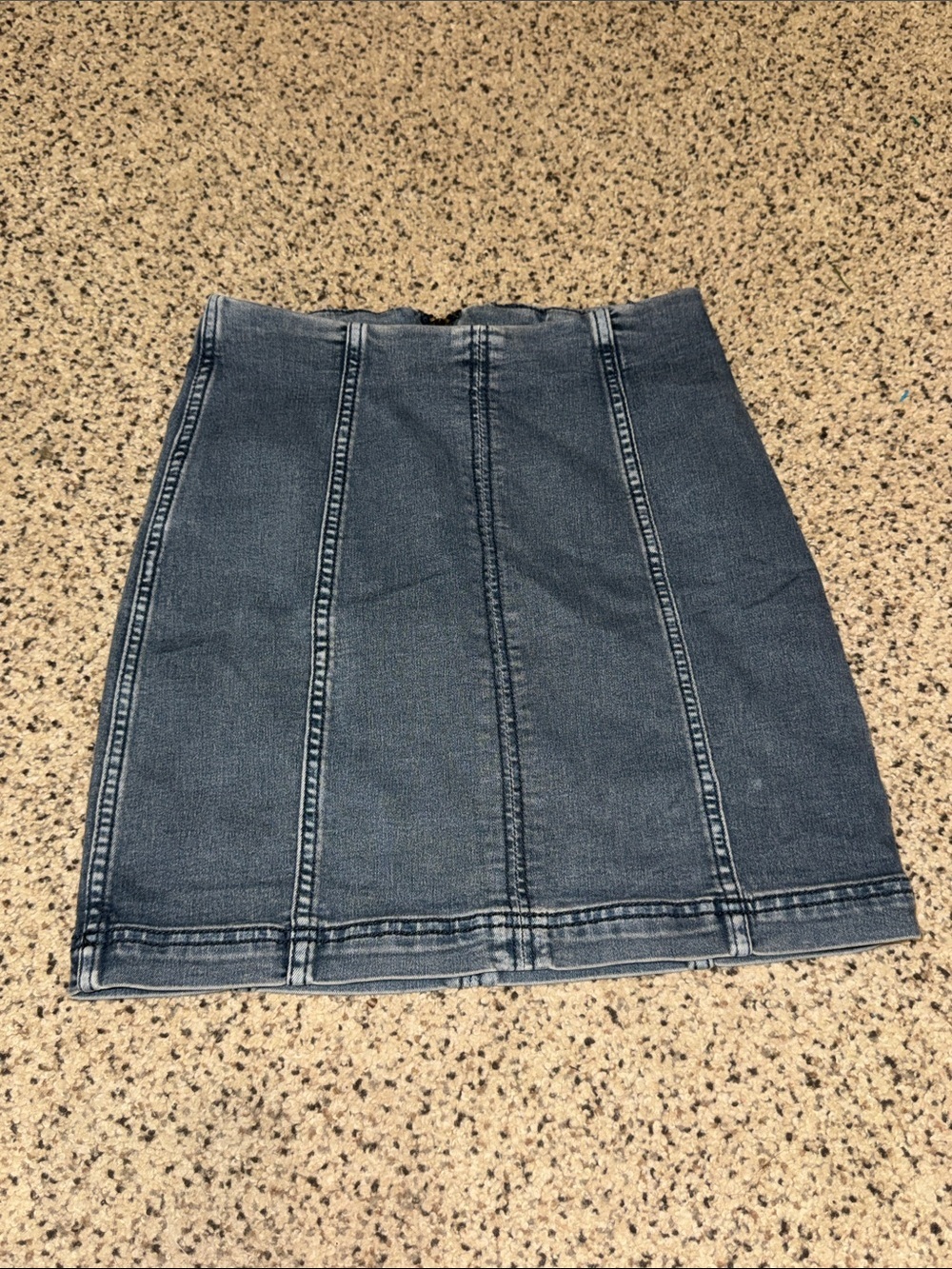 Free People dark blue denim mini skirt